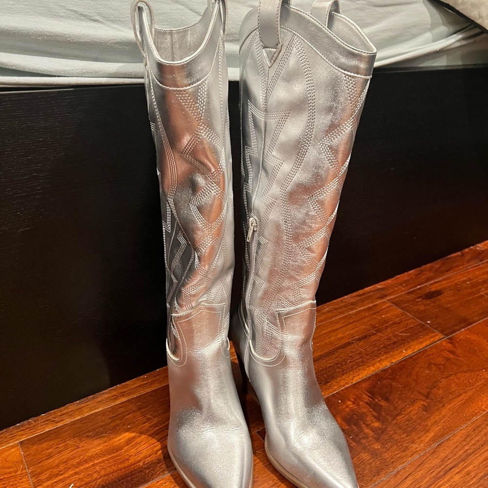 Mix No. 6 Silver Heeled Boots